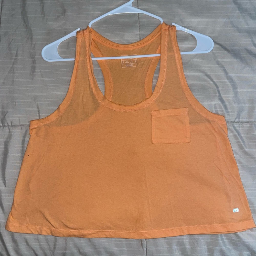 Cycle House by Marika Orange Athletic Cropped Tank Top
